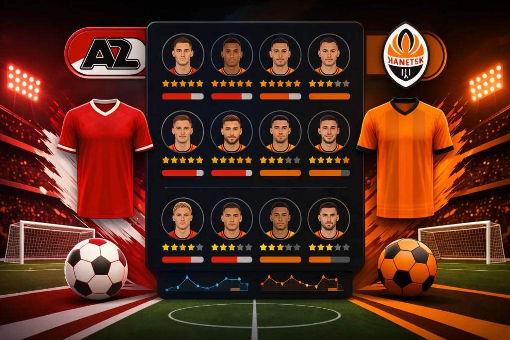 Rating Pemain AZ Alkmaar vs Shakhtar Donetsk