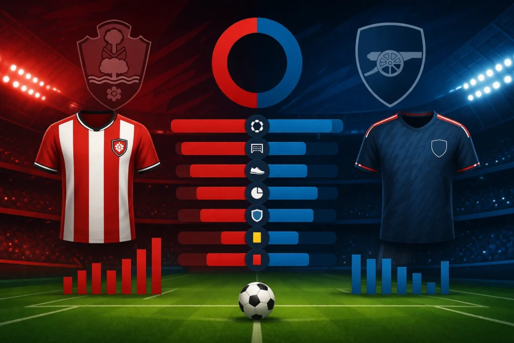 Statistik Southampton vs Arsenal