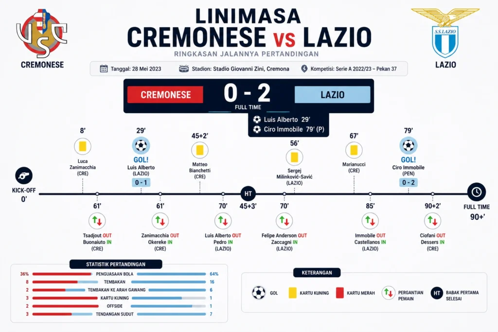 Linimasa Cremonese vs Lazio