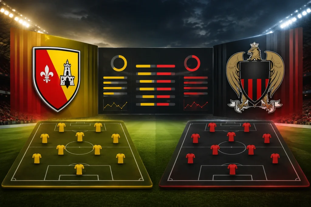 Statistik dan Susunan Pemain Lens vs Nice