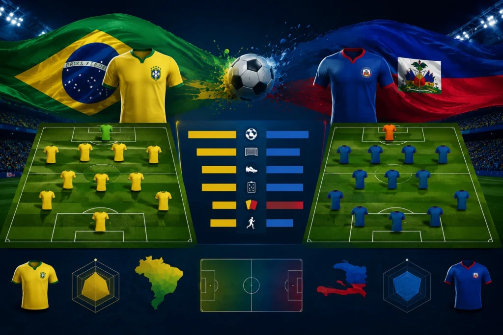 Statistik dan Susunan Pemain Brazil vs Haiti