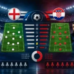 Statistik dan Susunan Pemain England vs Croatia